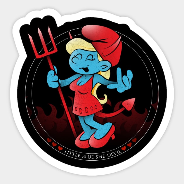 Little Blue She-Devil Sticker by BrandyGraphics